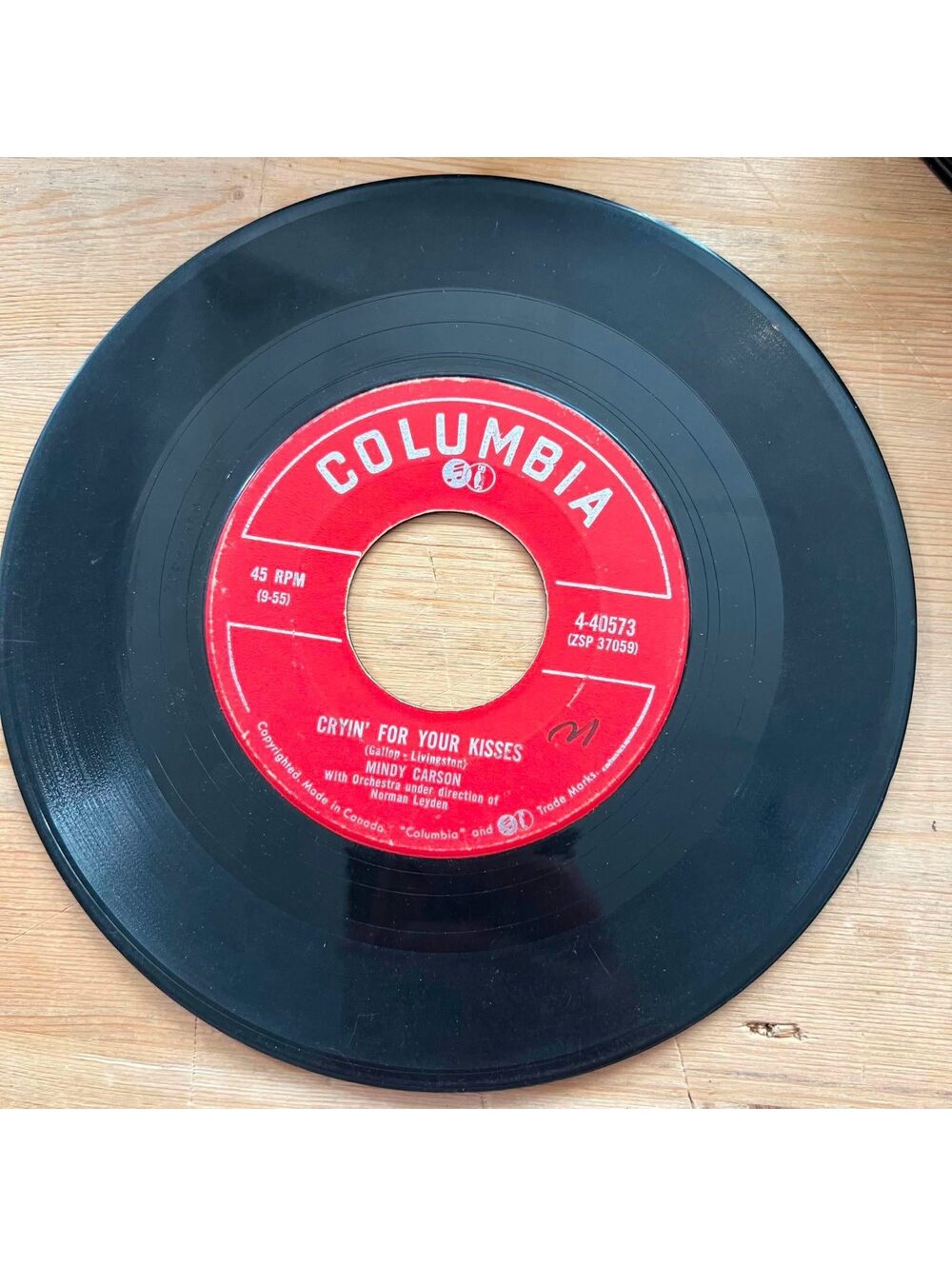 Mindy Carson - Cryin' for your Kisses/Memories are Made of This 45rpm VG+ R08